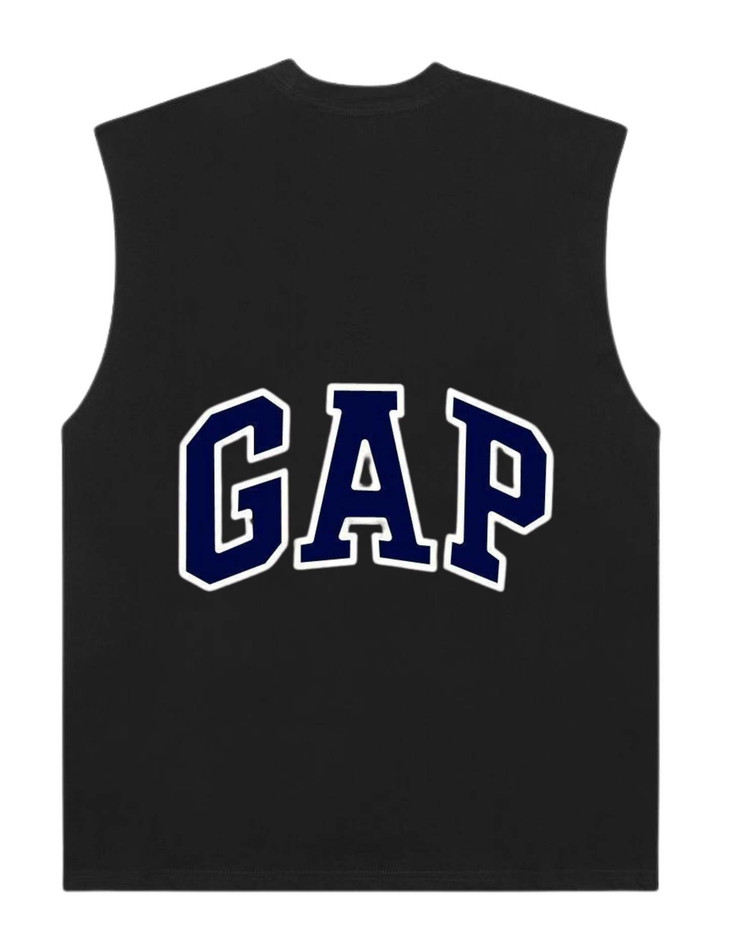Classic GAP Style Black Muscle Tank – Sleeveless Streetwear Tshirt