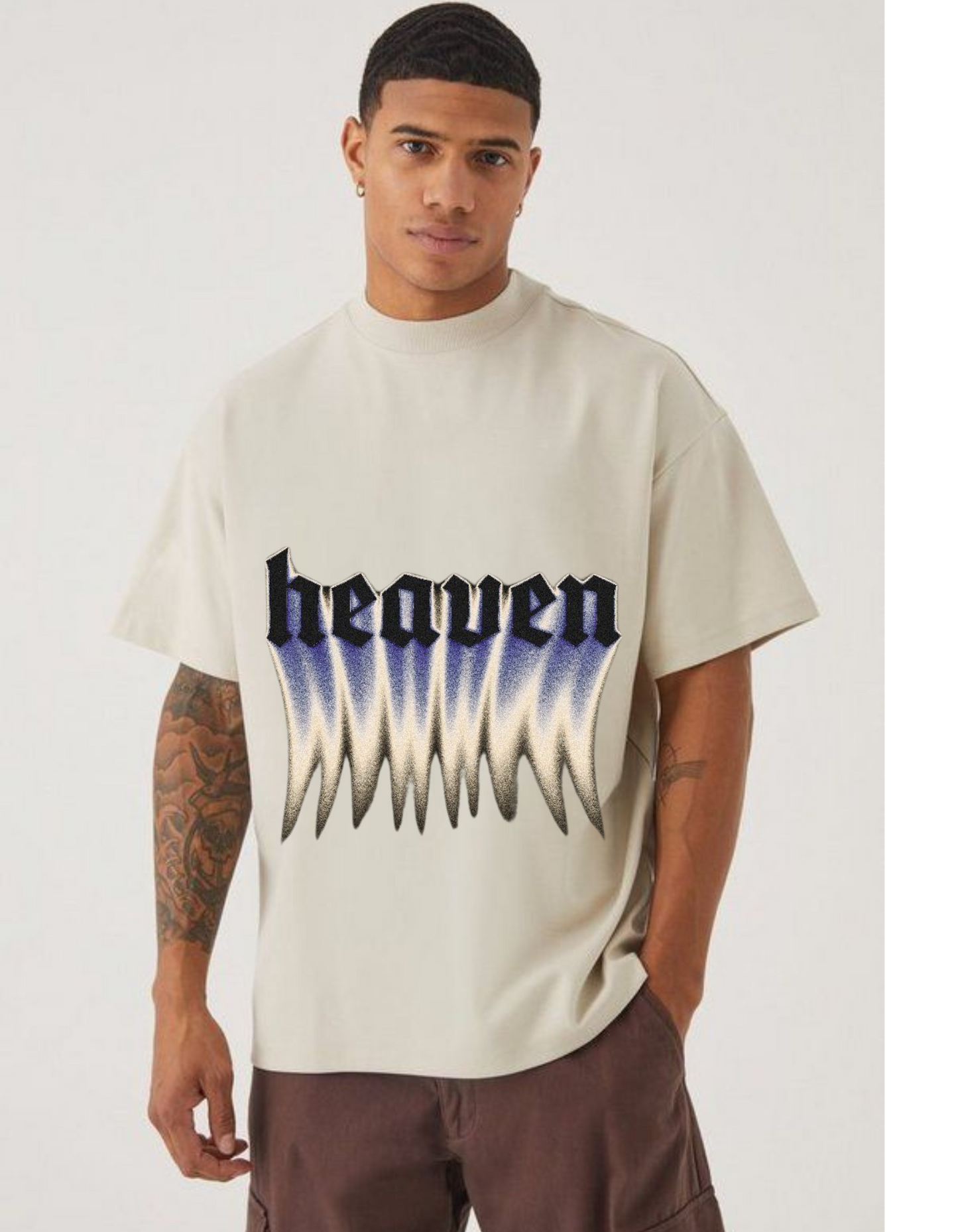 Oversized “Heaven” Graphic T-Shirt – Streetwear Style