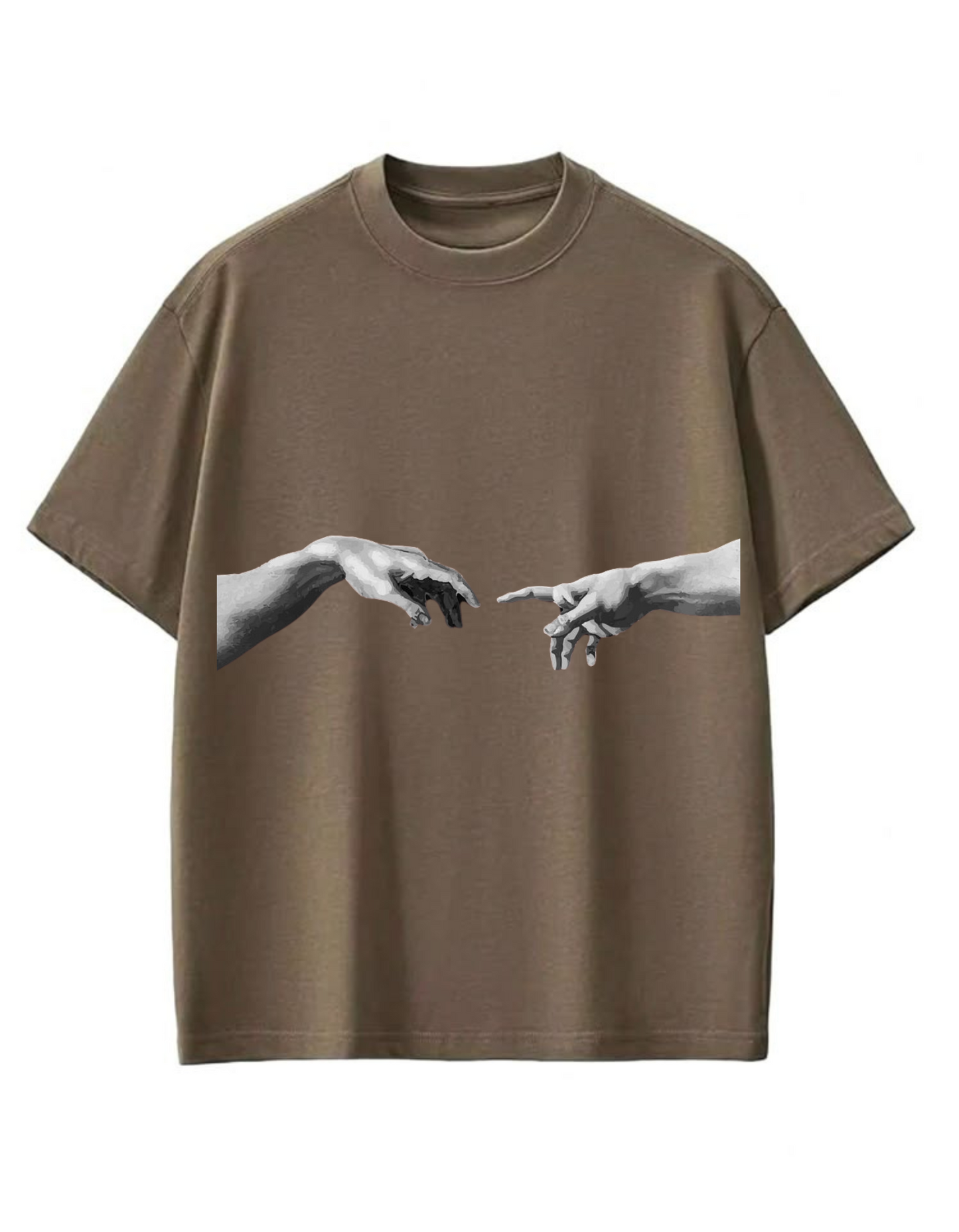 Artistic Hand Reach T-Shirt - Vintage Brown"