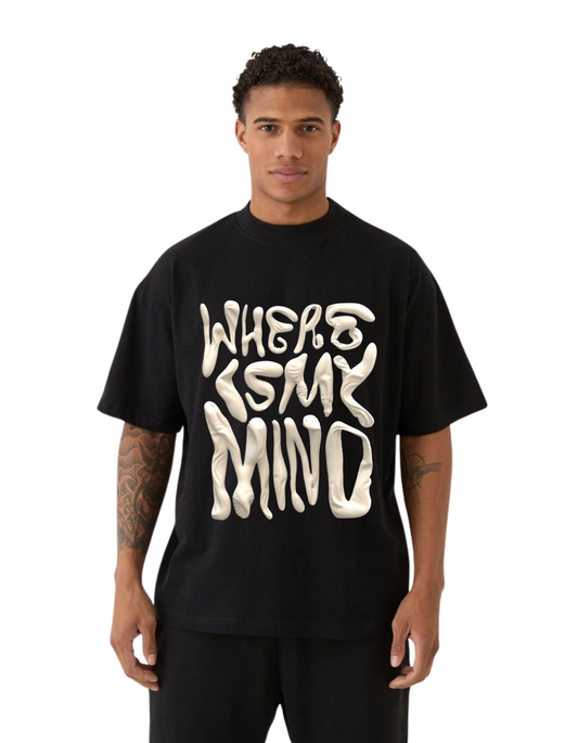 Where Is My Mind” Oversized Black T-Shirt – Artistic Streetwear