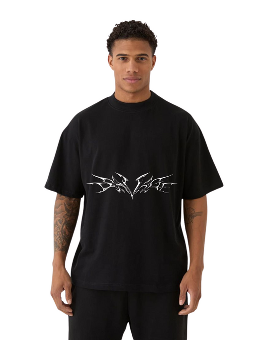 Savage Tribal Graphic Black T-Shirt – Minimalist Streetwear Vibes
