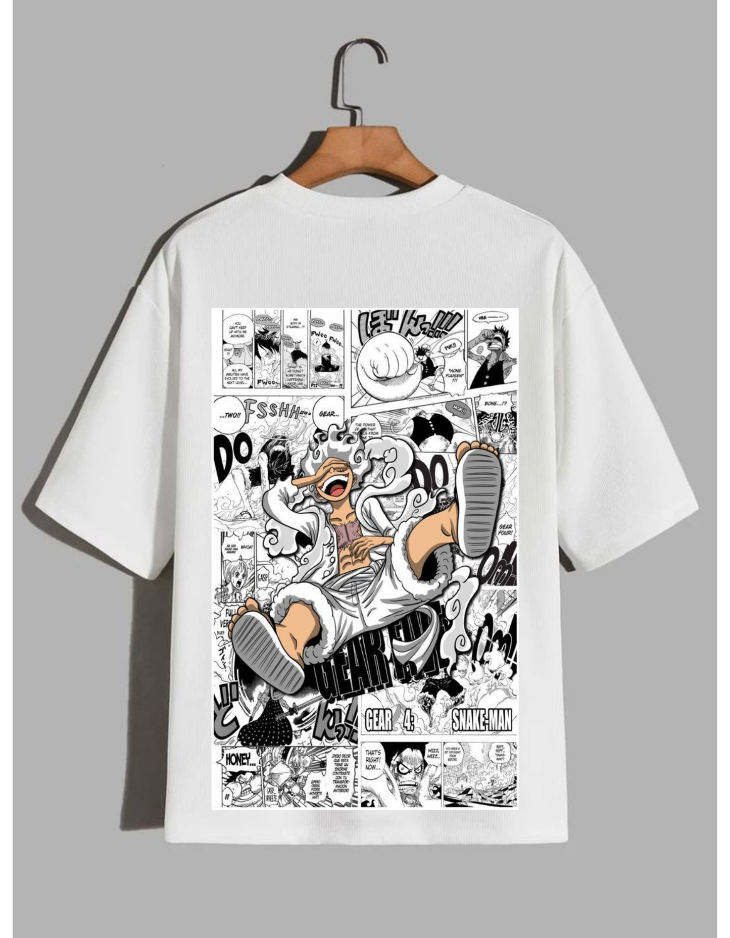 One Piece Wanted Poster Oversized T-Shirt | Luffy Gear 5 Anime Fan Tee