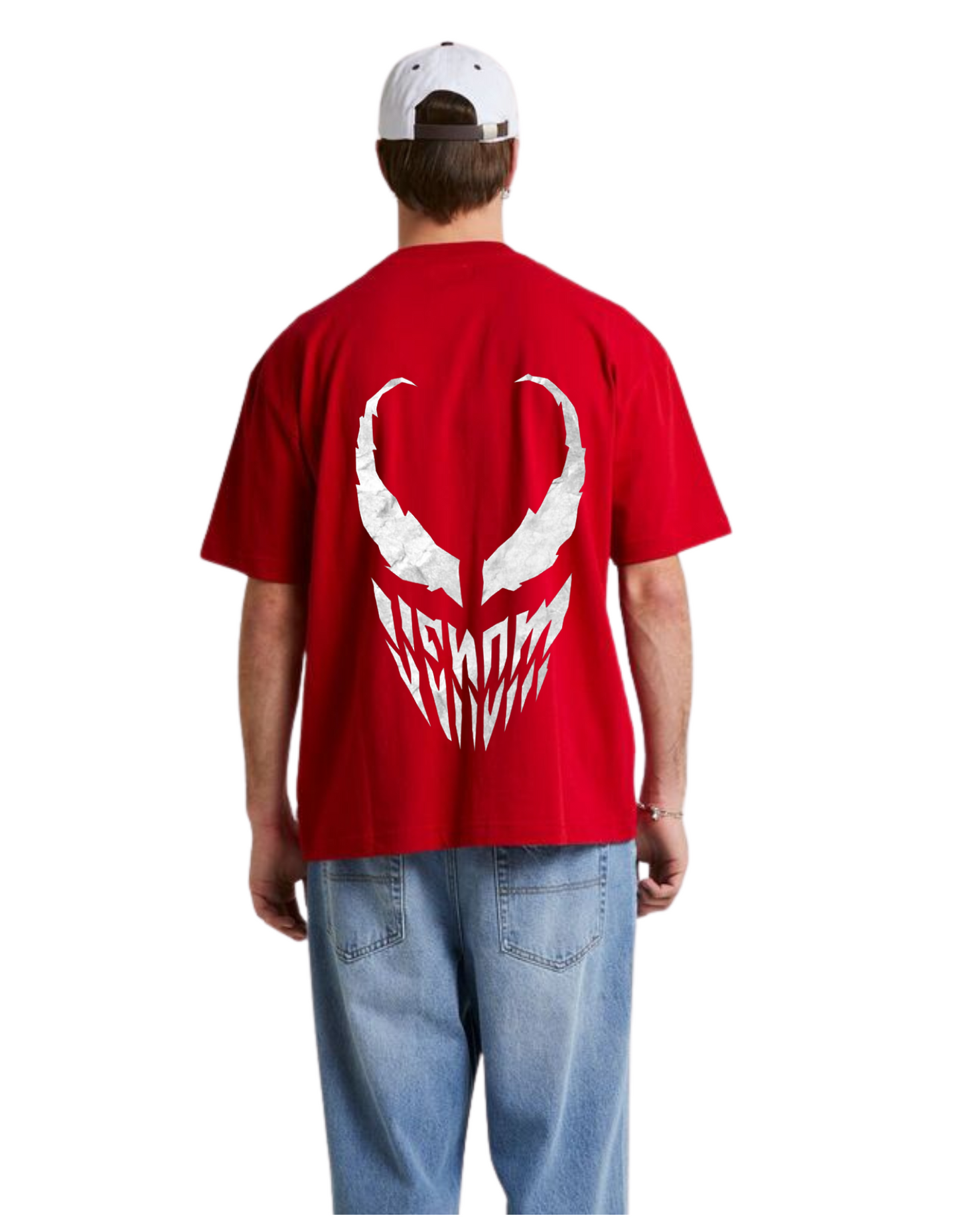 Black Oversized Venom Graphic T-Shirt – Bold Streetwear for Marvel Fans
